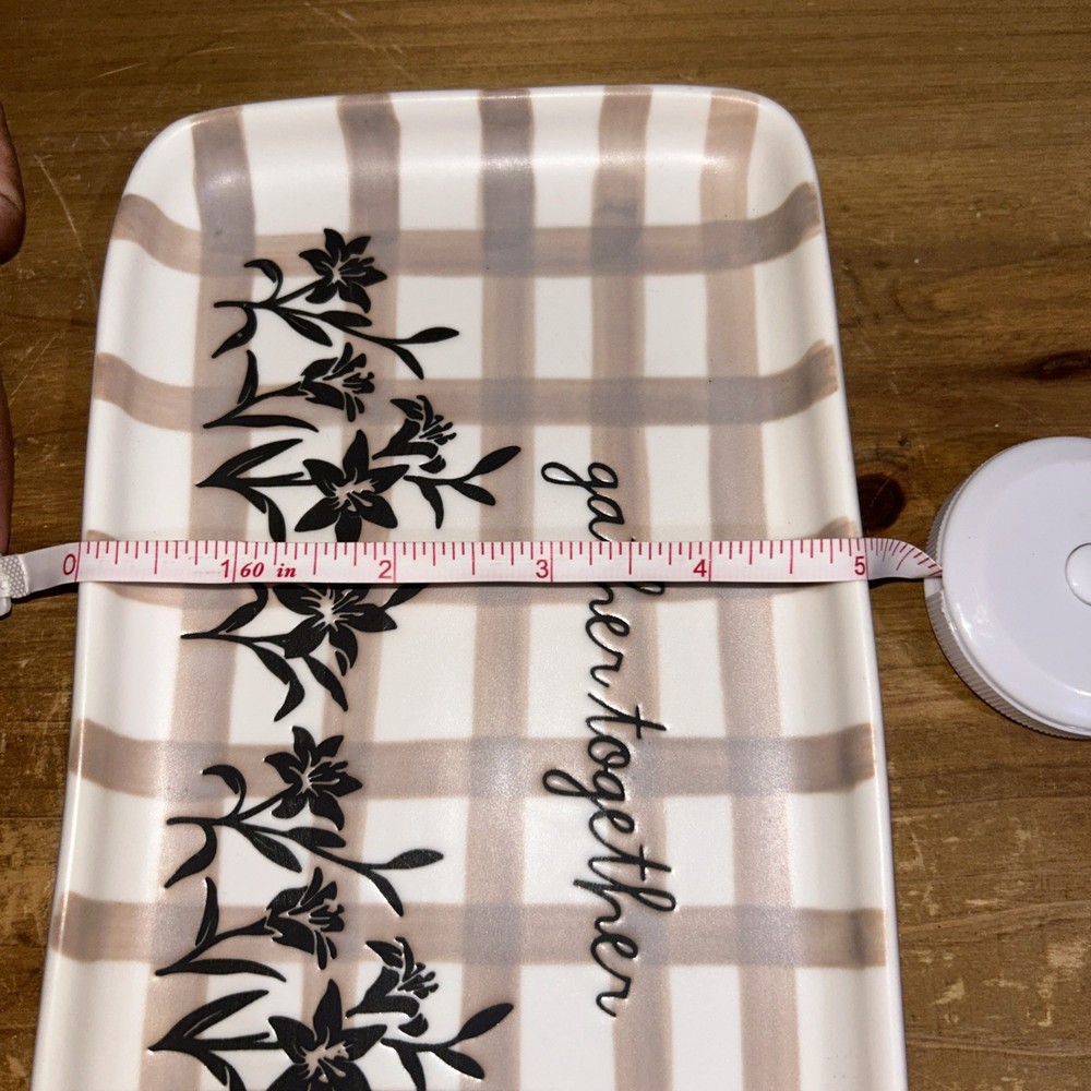 Rae Dunn Gather Together Ceramic Tray Plate