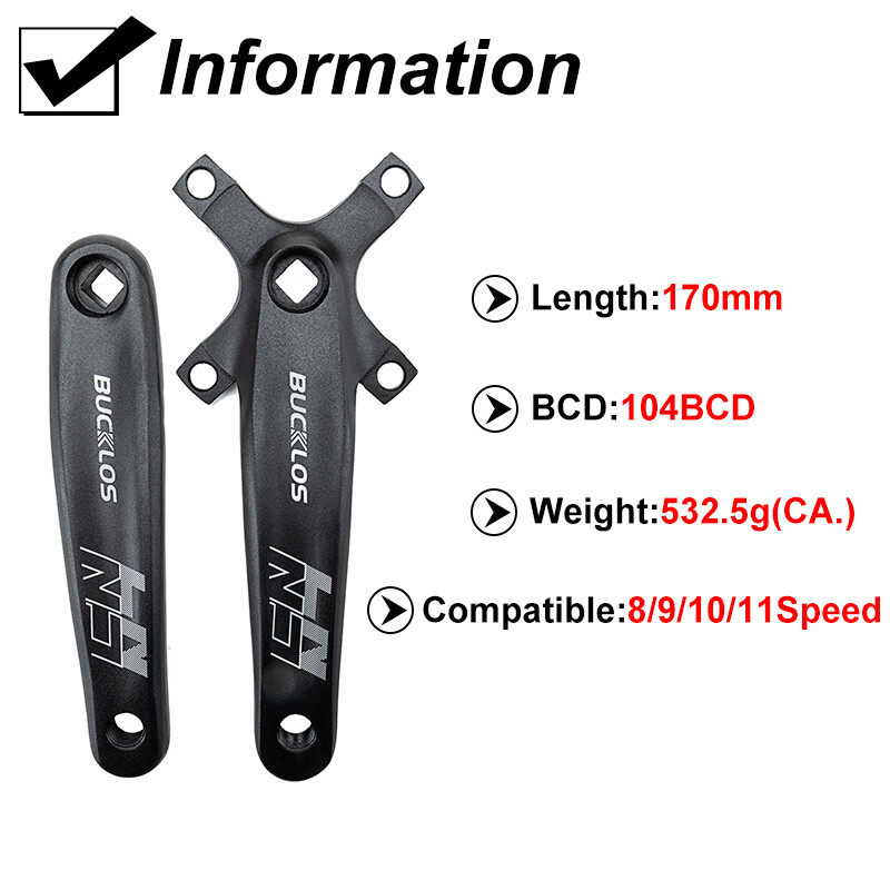 104/64BCD MTB Crankset 22-44t fit Shimano Bike Double Triple Chainrings Sprocket