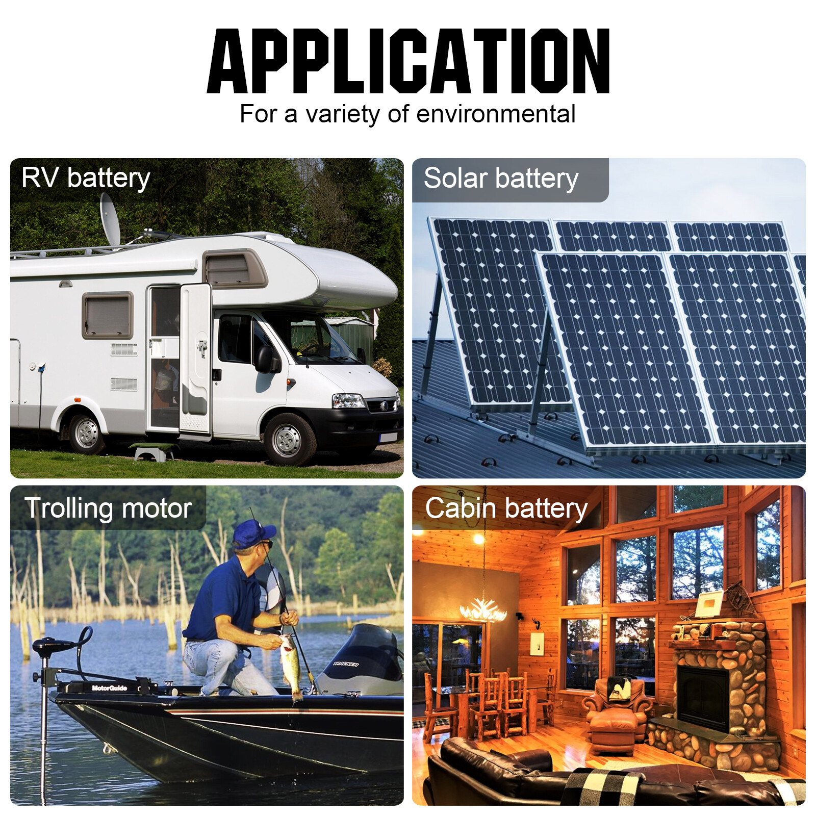12V 100Ah LiFePO4 Lithium Battery 100A BMS for RV Off-grid Trolling Motor Solar
