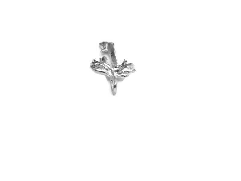 Tiny Palm Charm Pendant .925 Sterling Silver