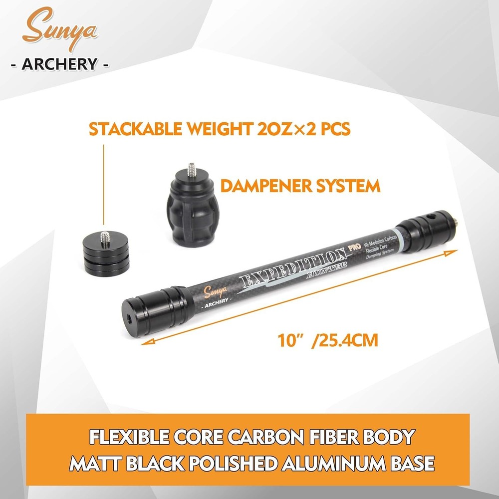 Flexible Core Carbon Fiber Bow Stabilizer 10"=