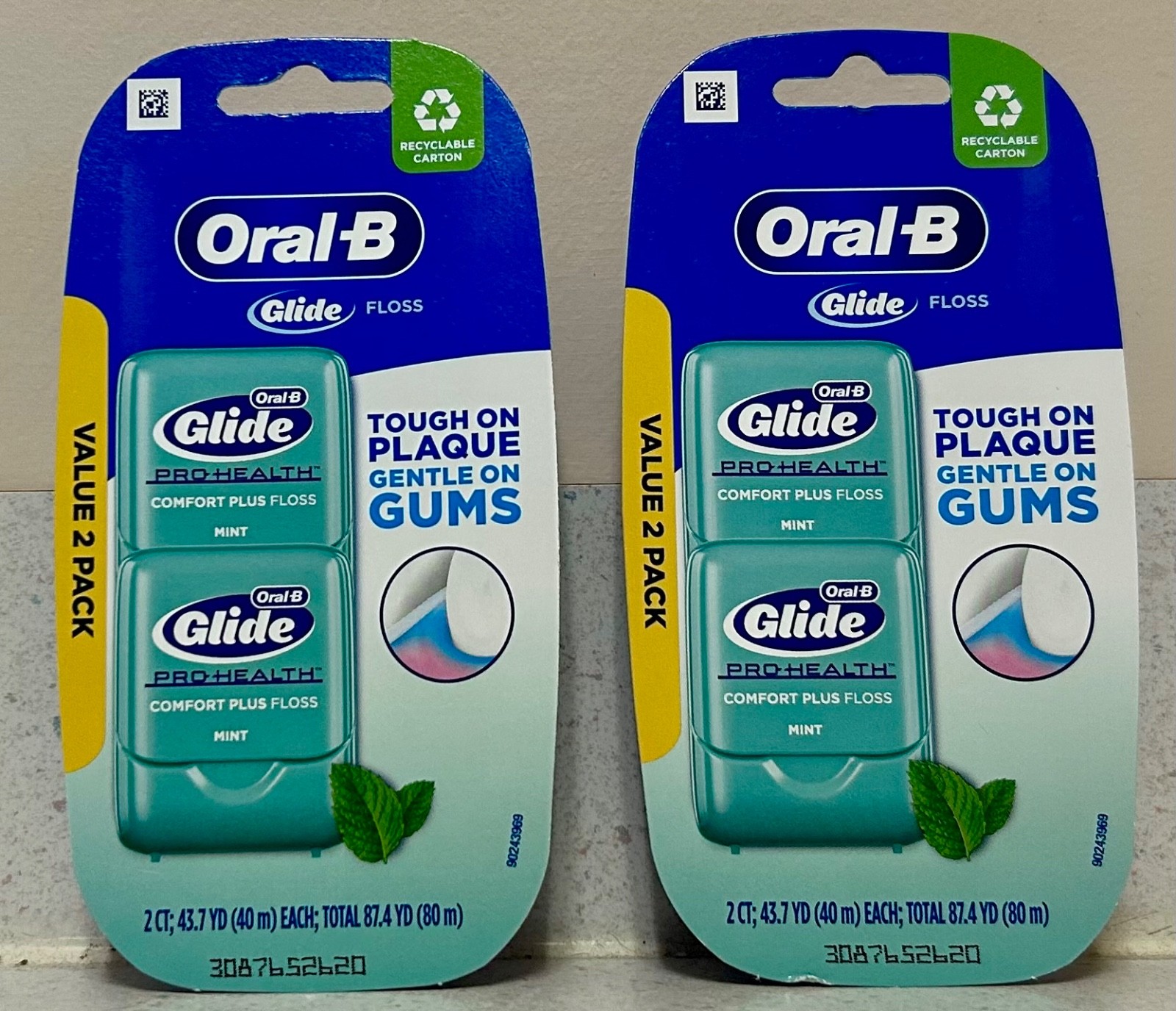4 Oral B Glide Pro Health Comfort Plus Floss Mint 87.4 YD ORIGINAL Old
