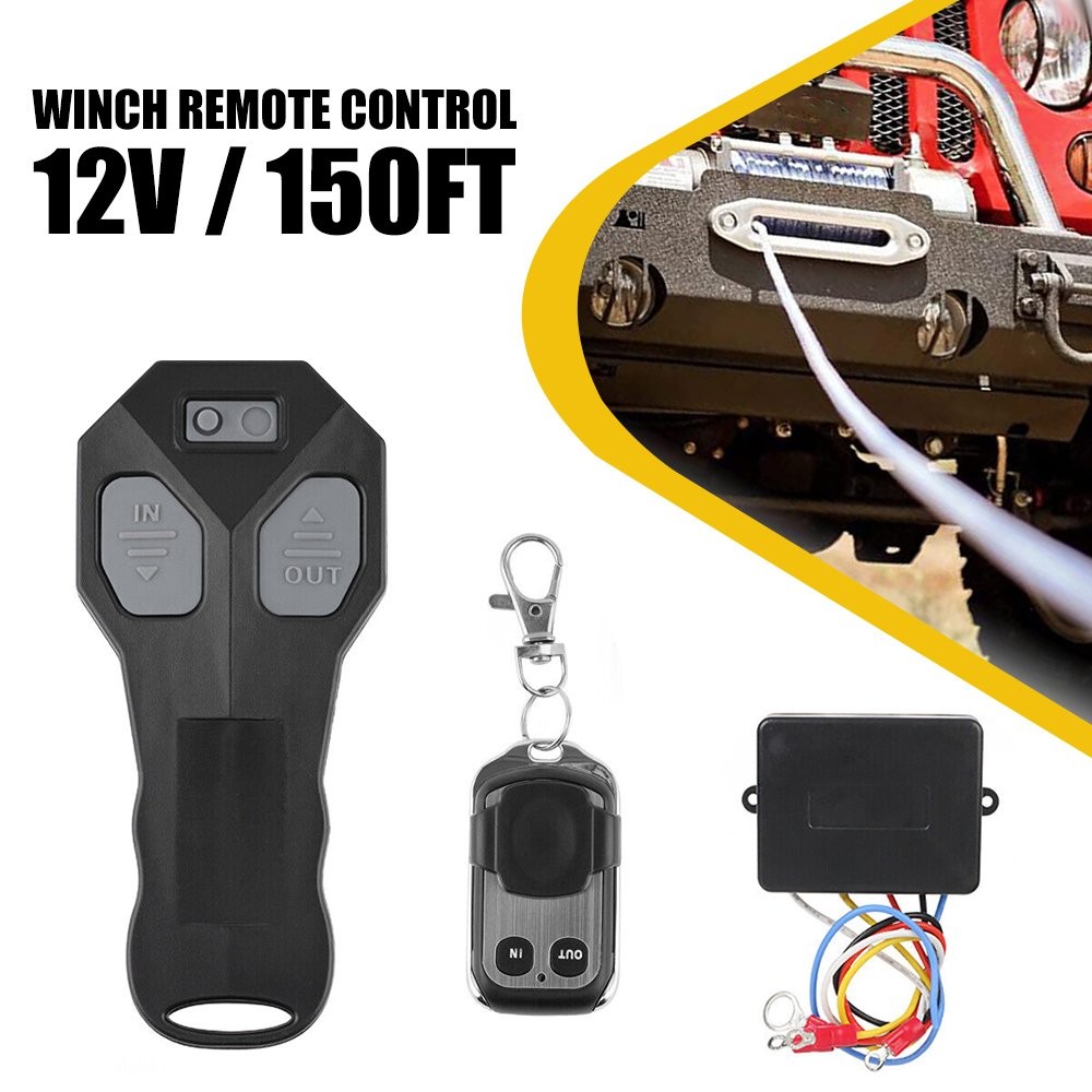 12V & Receiver Control Kit Wireless Winch Remote Switch Handset ATV SUV UTV