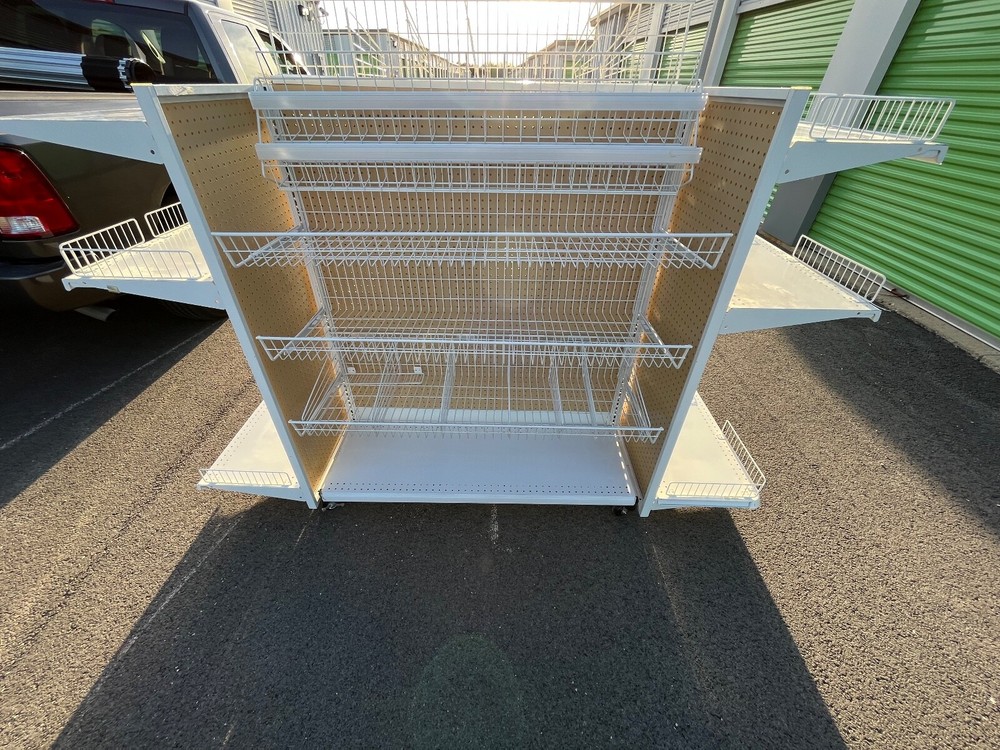 Store Shelving Unit/ Display 4 casters with locks rotates 360 degrees