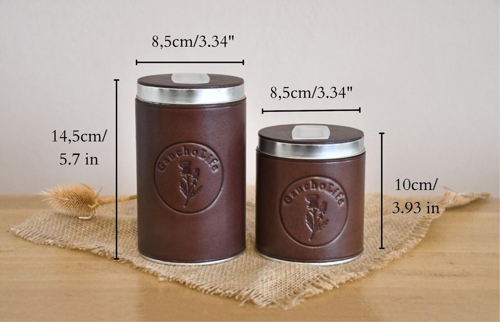 Yerba Mate Container Argentinian Mate Gourd Cup Leather Accessory Yerbera