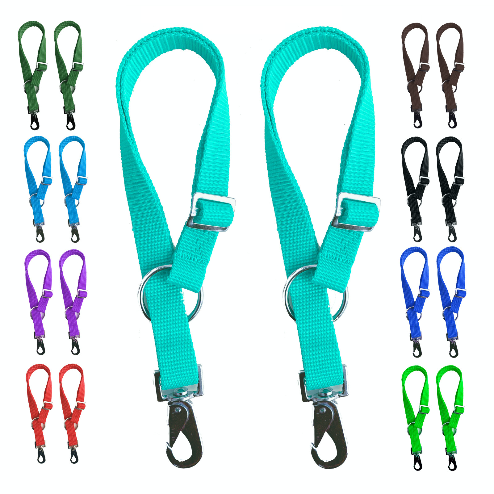 Majestic Ally Pack of 2 Horse Water Bucket Strap Hangers - Adjustable 18” to 30”