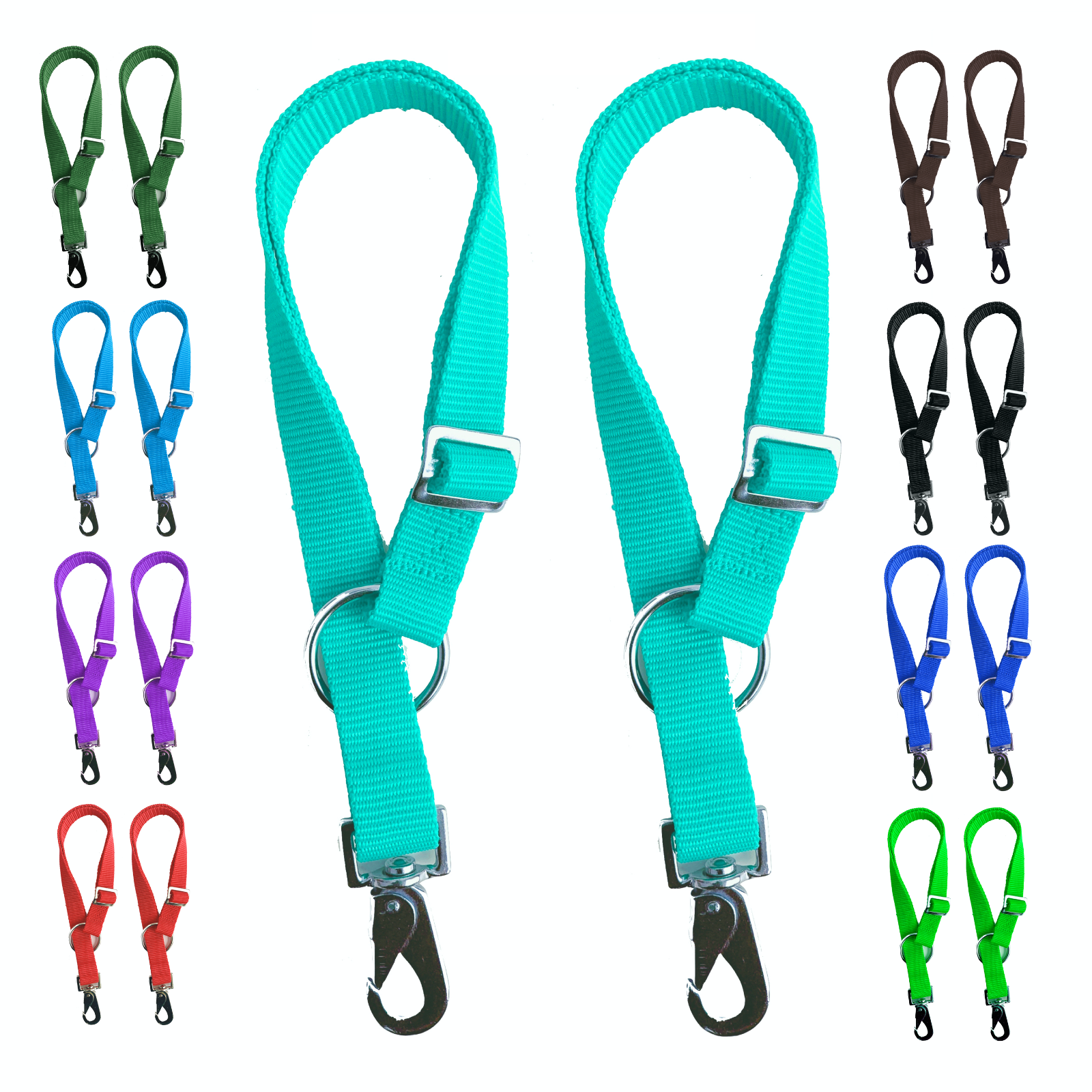 Majestic Ally Pack of 2 Horse Water Bucket Strap Hangers - Adjustable 18” to 30”