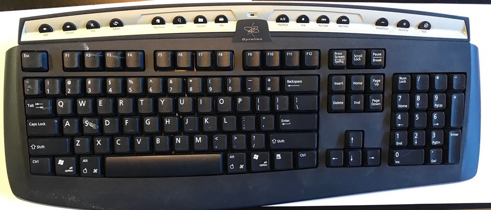 Used Excellent Condition Gyration GC15FK Keyboard Black with Transceiver