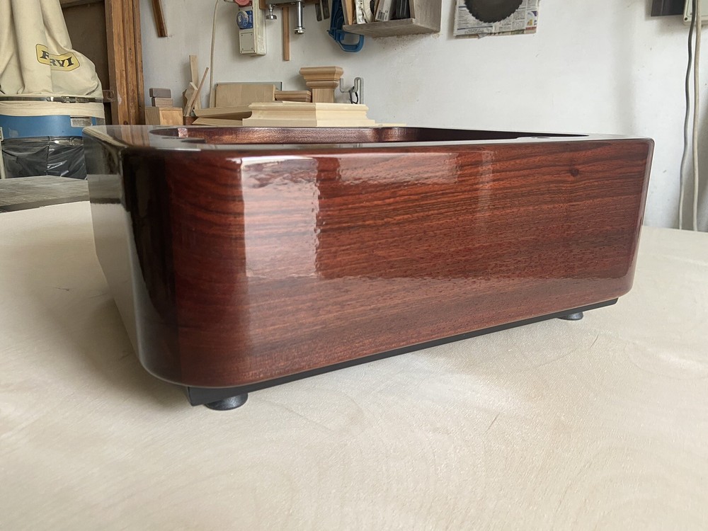 Thorens TD 124 Plinth Plinth Rounded Solid Wood Turntable Plinth