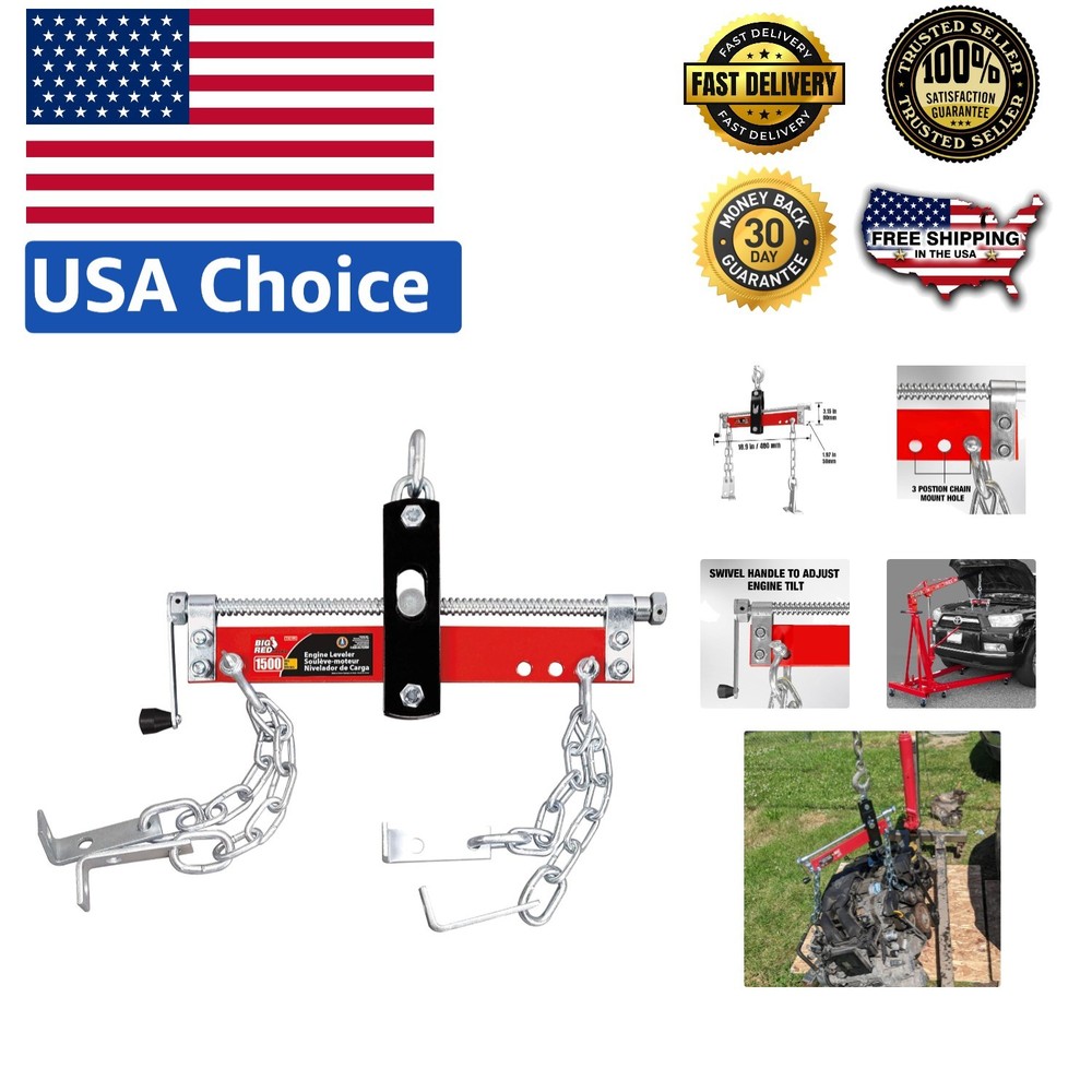 Versatile Engine Hoist Leveler - 3 Position Adjustments, Steel Construction
