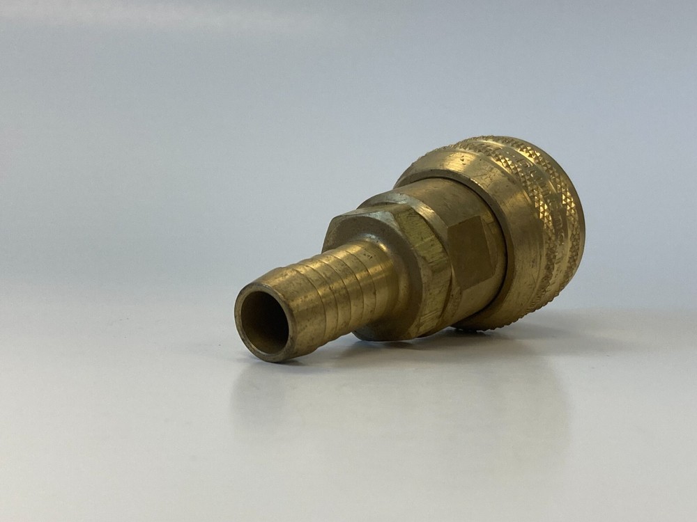 Hansen Pneumatic Coupler 1/2" Push-Tite x 1/2" Quick Release Coupler, Brass