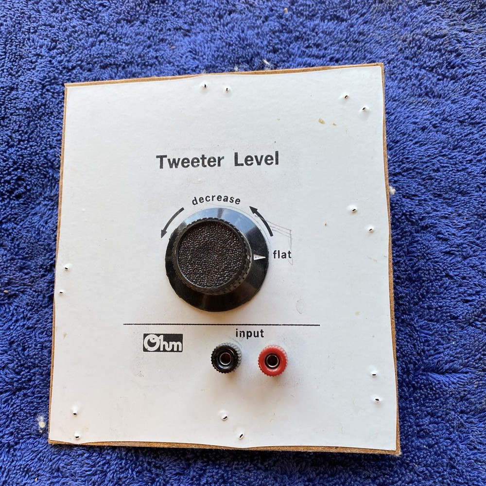 Ohm Acoustics Model D Speaker Crossover Assembly Working w Tweeter Level Knob  2