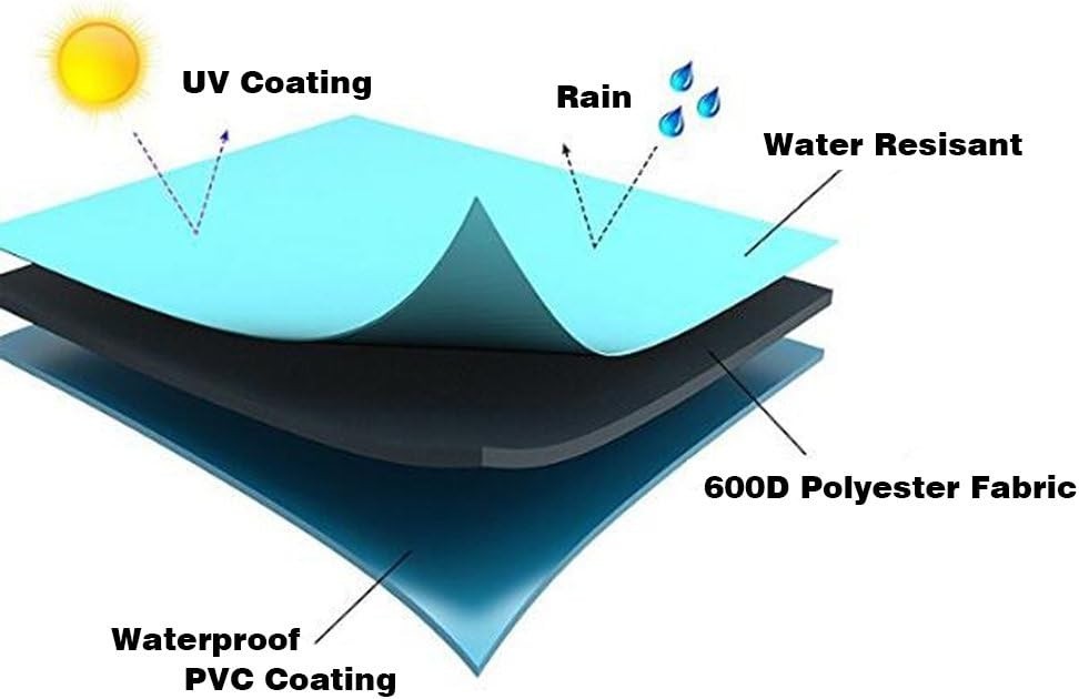 Waterproof Heavy-Duty Patio Chair Covers 2 Pack - Beige & Brown Large Size