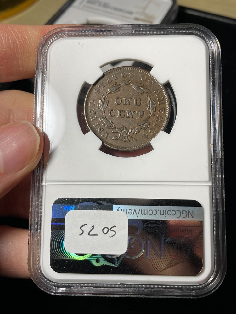 1839 NGC XF45 BN Booby Head Large Cent