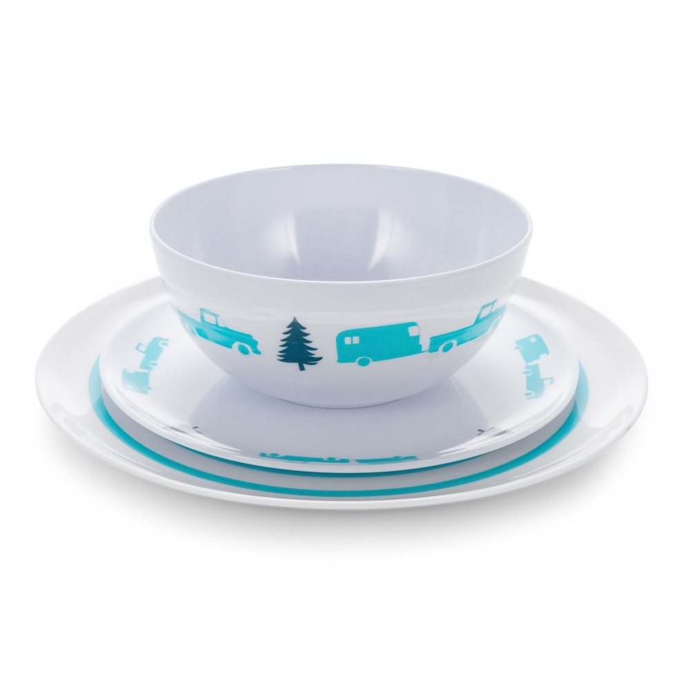 Camco LIBATC Dinner Plate Trailer/Tree Pattern Melamine Bulk 53227