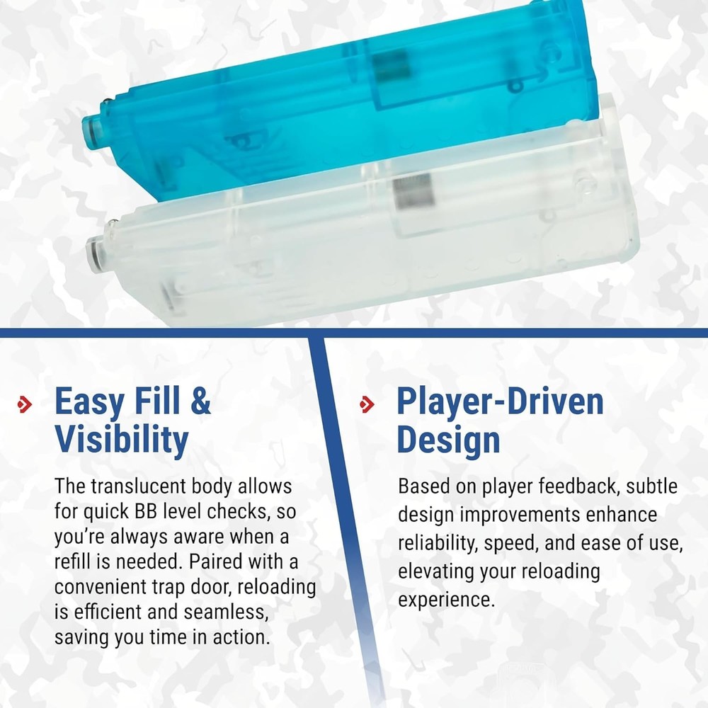 Universal Blue 120rd Airsoft Speed Loader – Lightweight with Enhanced Features