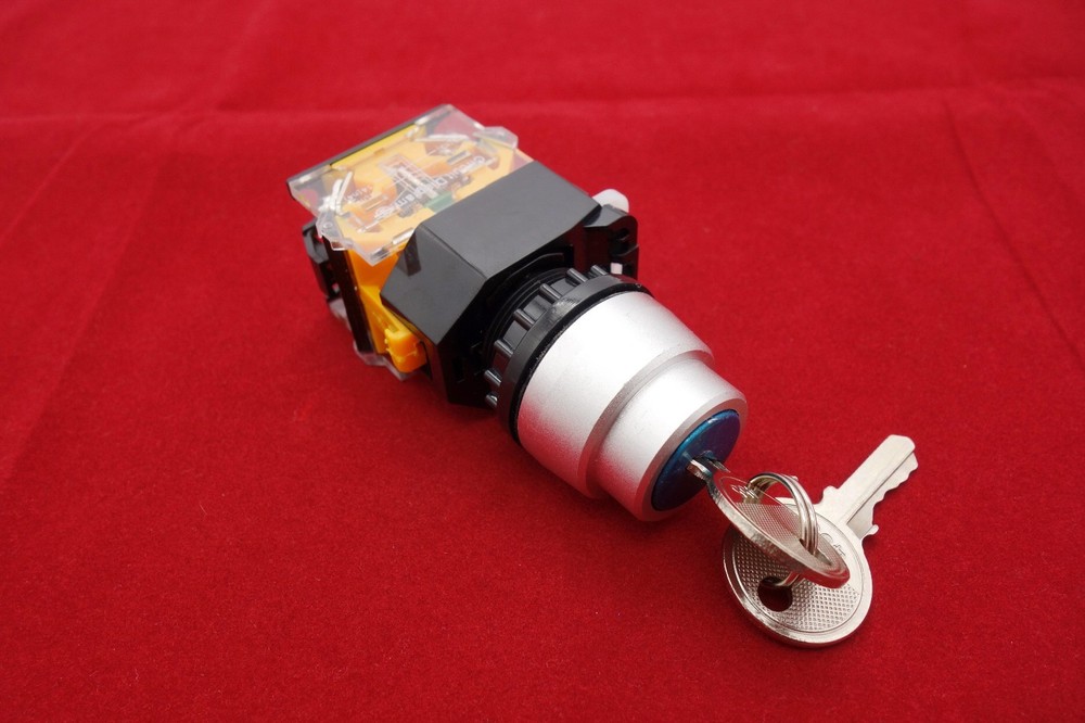 1PC Cutout 22MM Key Selector Switch 3 Position Maintained select switch LAY38/39