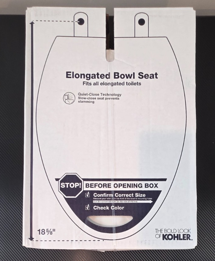 Kohler 20110-0 Grip-Tight Brevia Quiet-Close Elongated Toilet Seat White