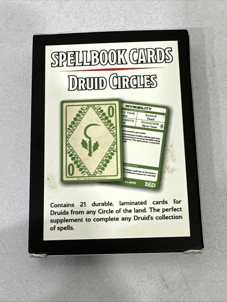 D&D Spellbook Cards Druid Circles Complete