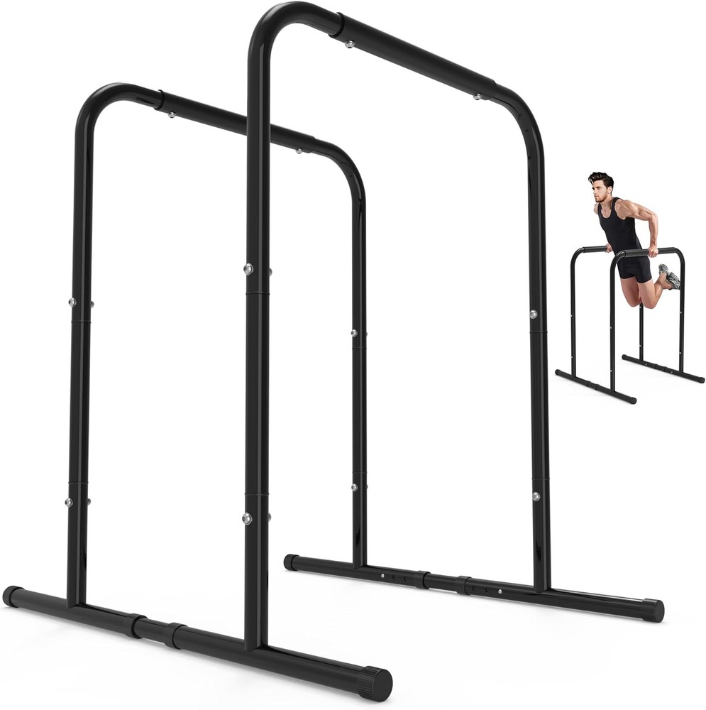Compact Pull-Up Dip Station for Home Gym — Adjustable, Space-Saving Upper-Body