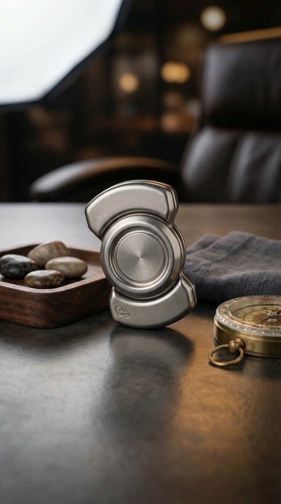 Premium Solid Metal Fidget Spinner & Magnetic Haptic Slider