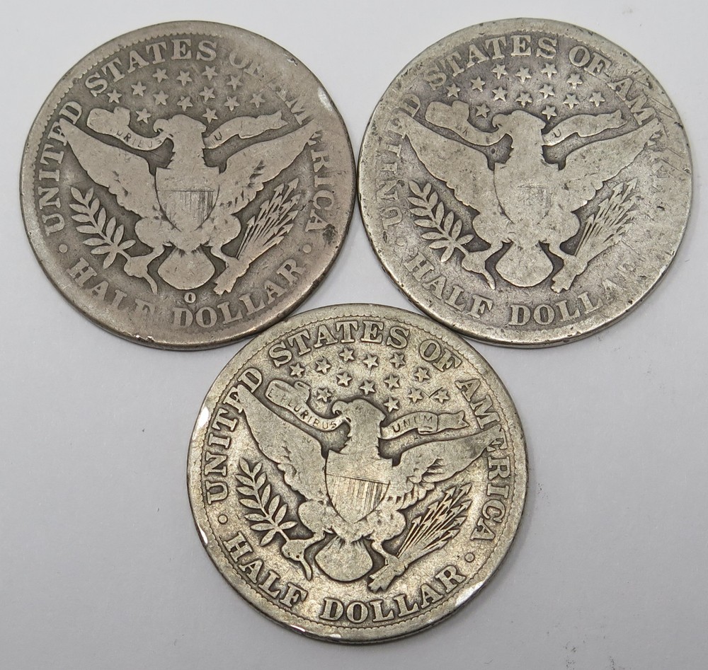 9x 1892-1915 Better Date Barber Half Dollars 50c