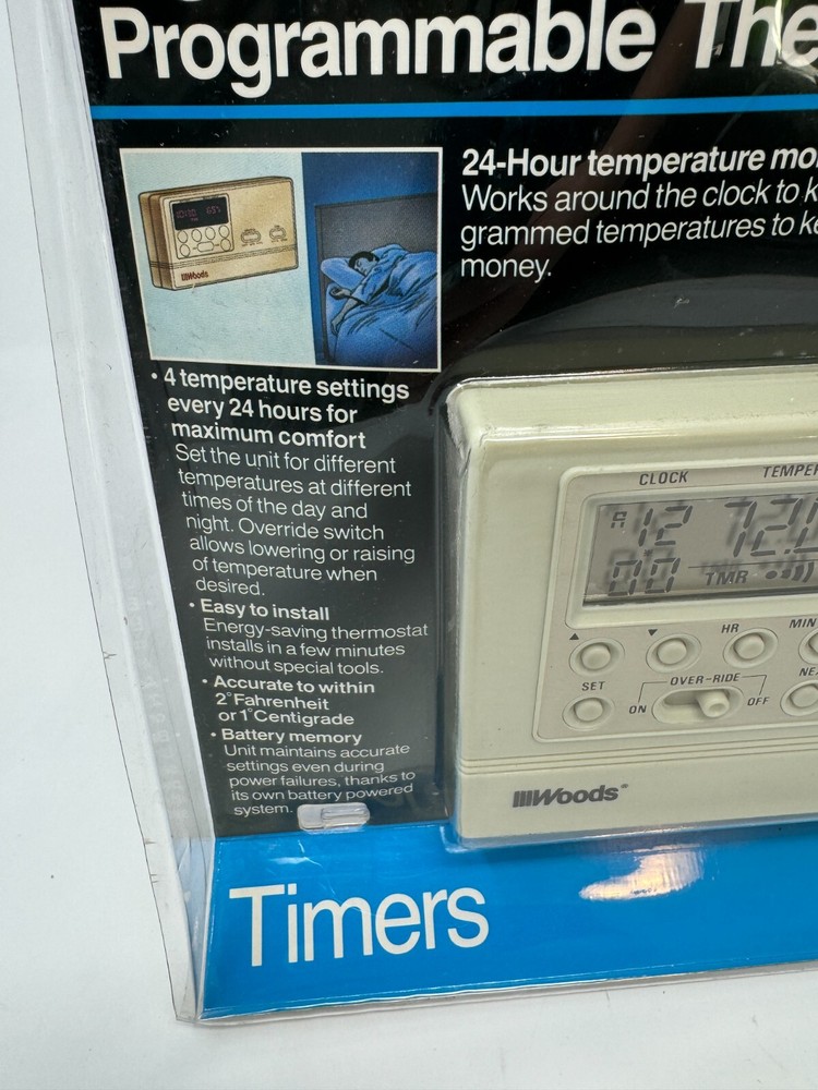 Woods Digital Programmable Thermostat 1484 - White