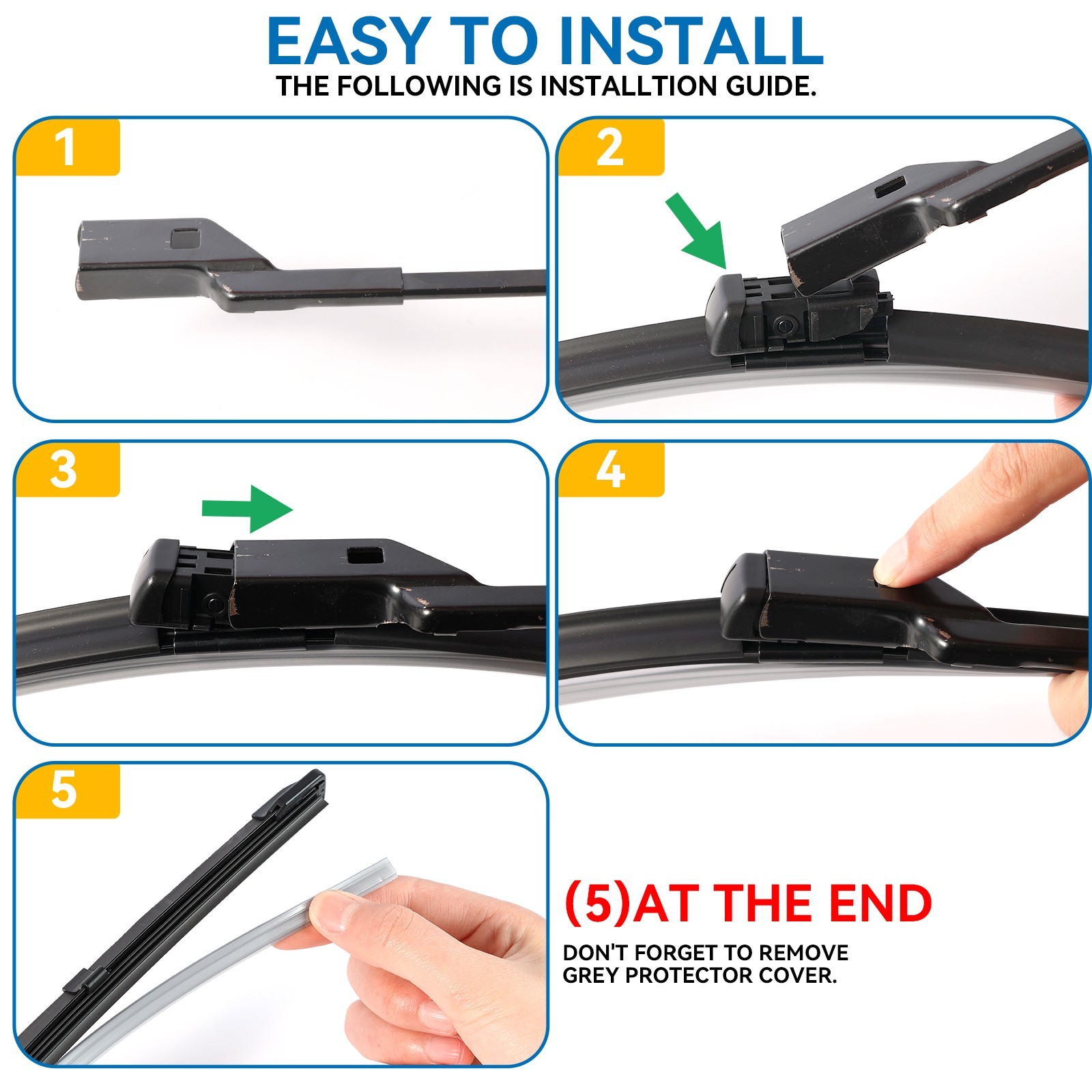 2Pcs Front Windshield Wiper Blades For Chevrolet Malibu MK7 2008 - 2012 24" 21"