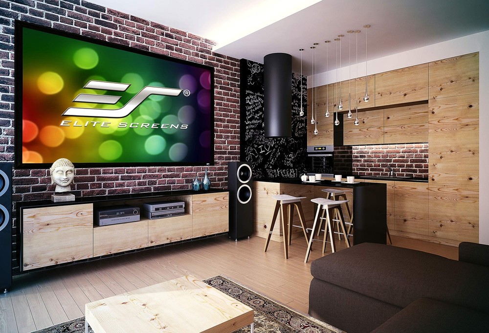 Elite Screens Sable Frame 2, 100-Inch Fixed Frame Projector Screen, 16:9 8K/4...