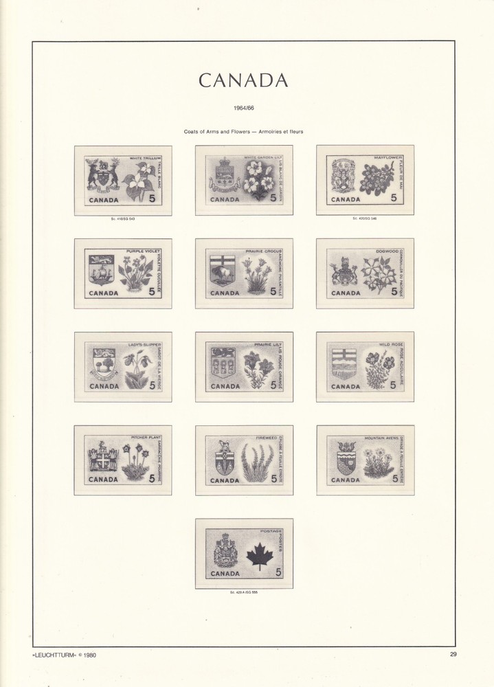 CANADA RED LIGHTHOUSE DL HINGELESS ALBUM & SLIPCASE PAGES 1952 -1990 LIST BELOW