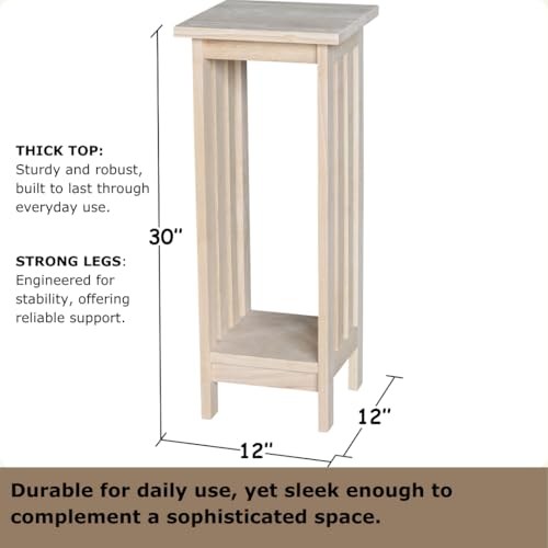 Solid Wood Mission Plant Stand 30"