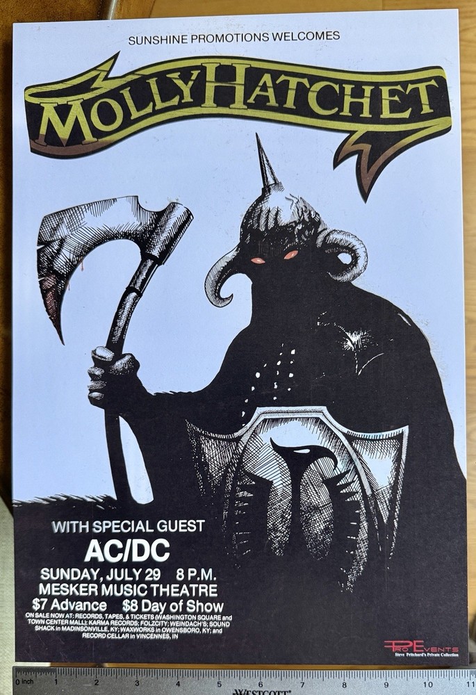 “Molly Hatchet” With AC/DC Concert Poster - Mesker Music Theatre KY