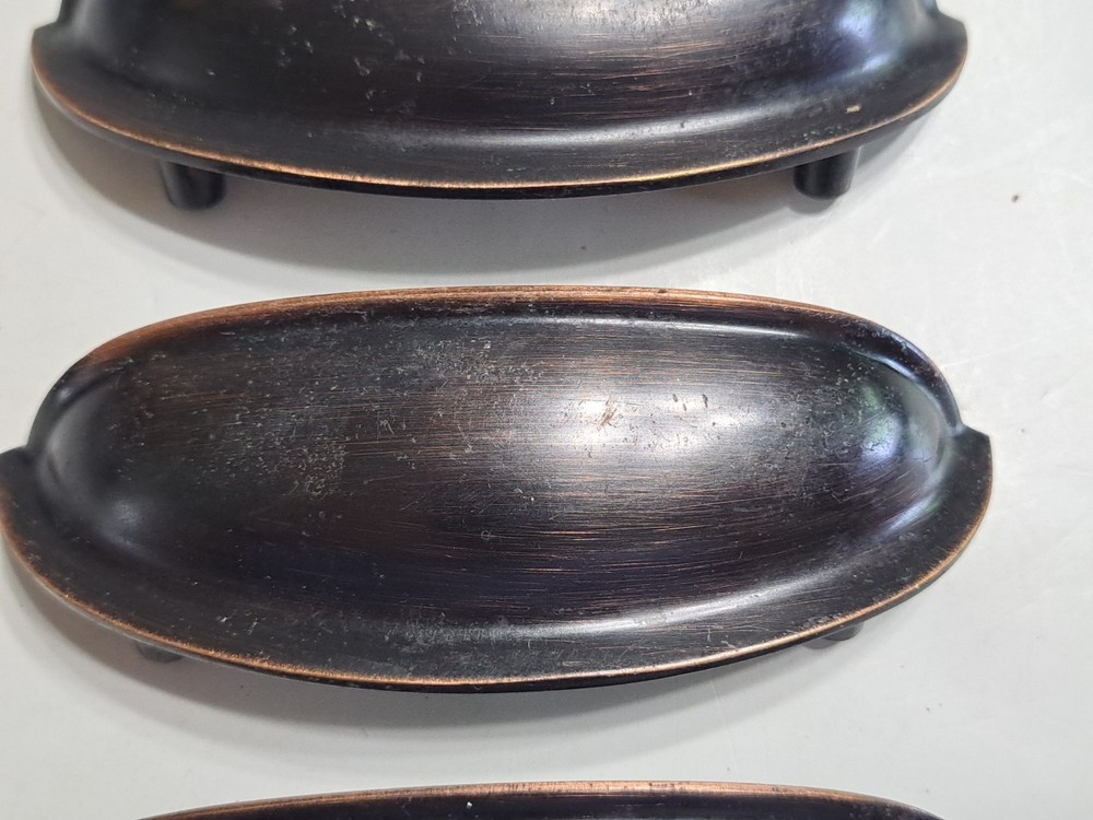 Set If 4 Brass Cup Style Drawer Pulls