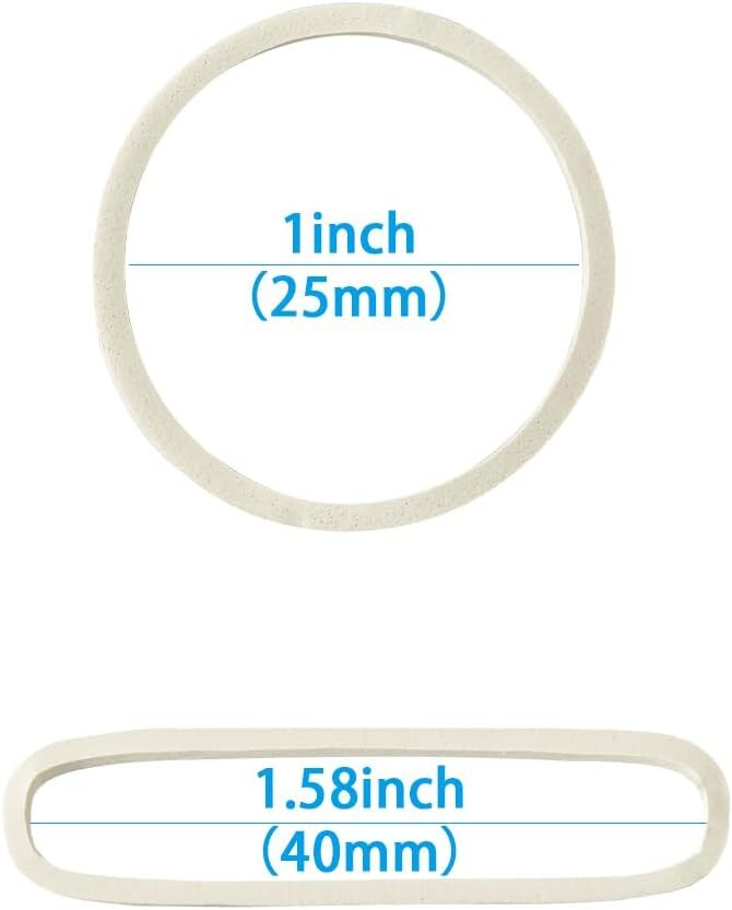 600Pcs 1inch Small Rubber Bands Stretchable Elastics White