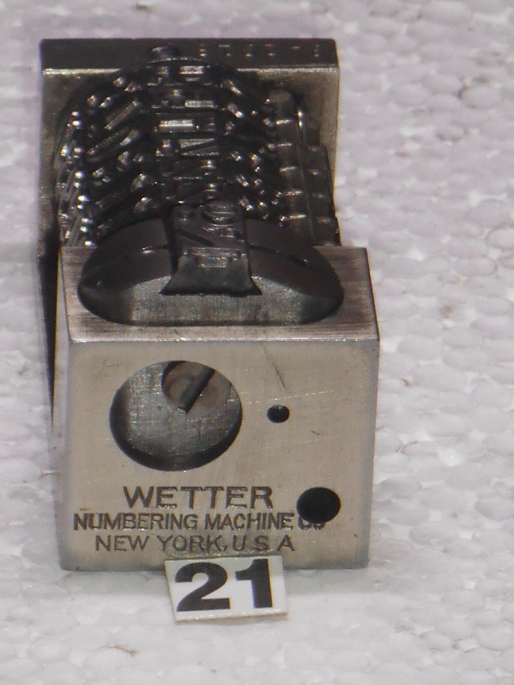 WETTER | letterpress Reverse numbering machine | 21