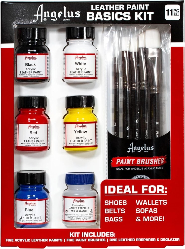Angelus Acrylic Leather Paint Basics Kit