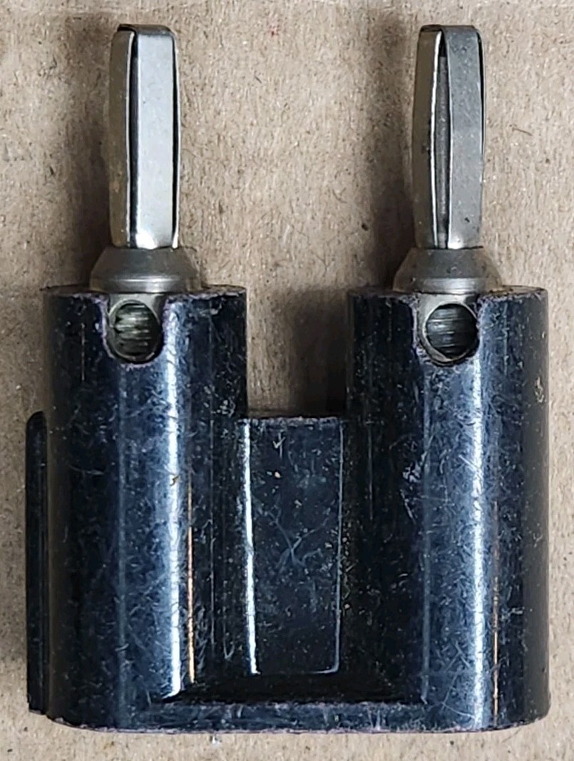 Solderless Connector General Radio 274-M8 Dual Banana Plug Bakelite Vintage Lab