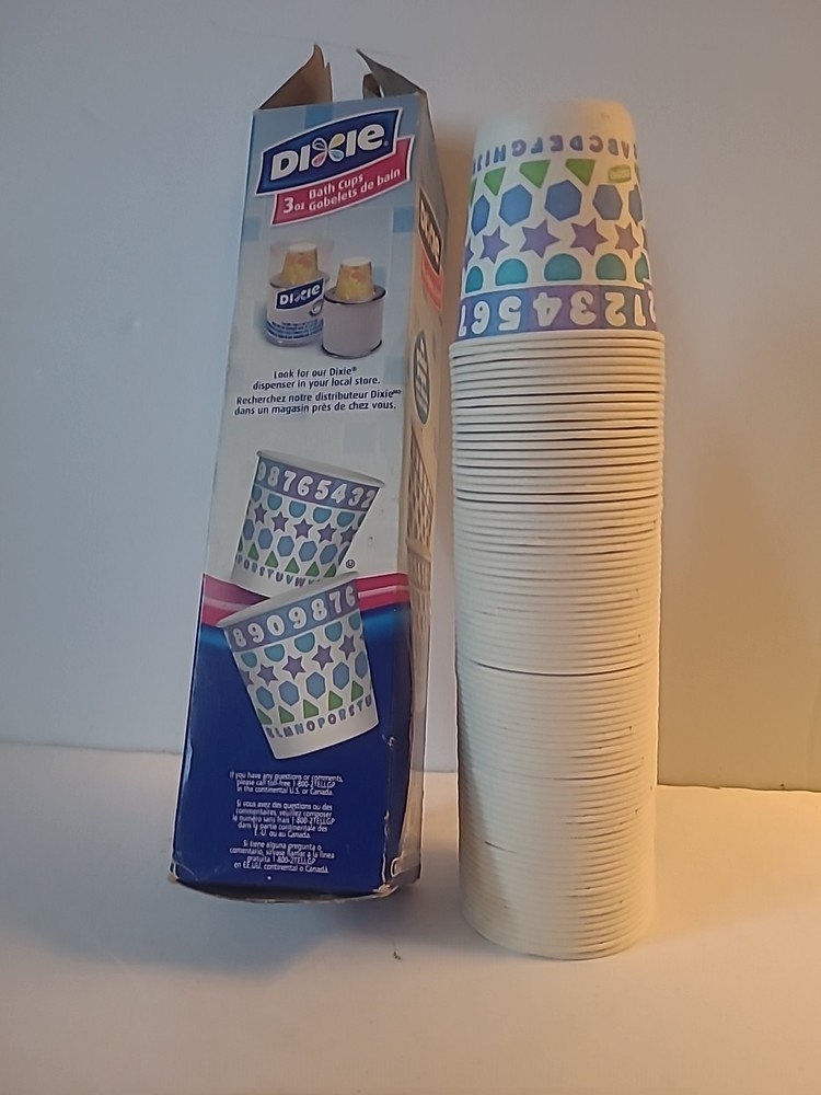 3 Oz Dixie Cups Alphablocks Open Box 79 Cups