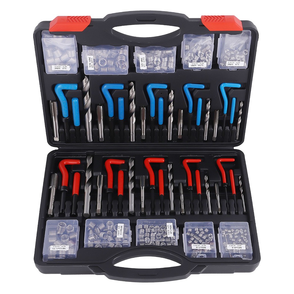 Helicoil Thread Repair Kit Inserts Breaking Pin Tools Screw Taps Drill Bits