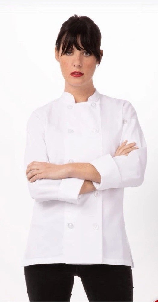 Chef Works LeMans Women's Chef Coat Jacket - White - Small