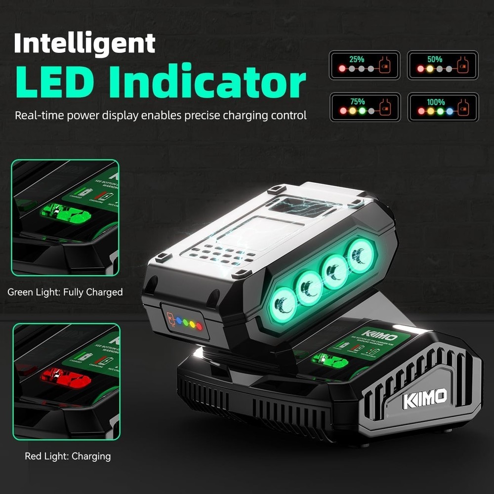 KIMO 20V Battery Adapter with Rapid Charging & Lightweight Design