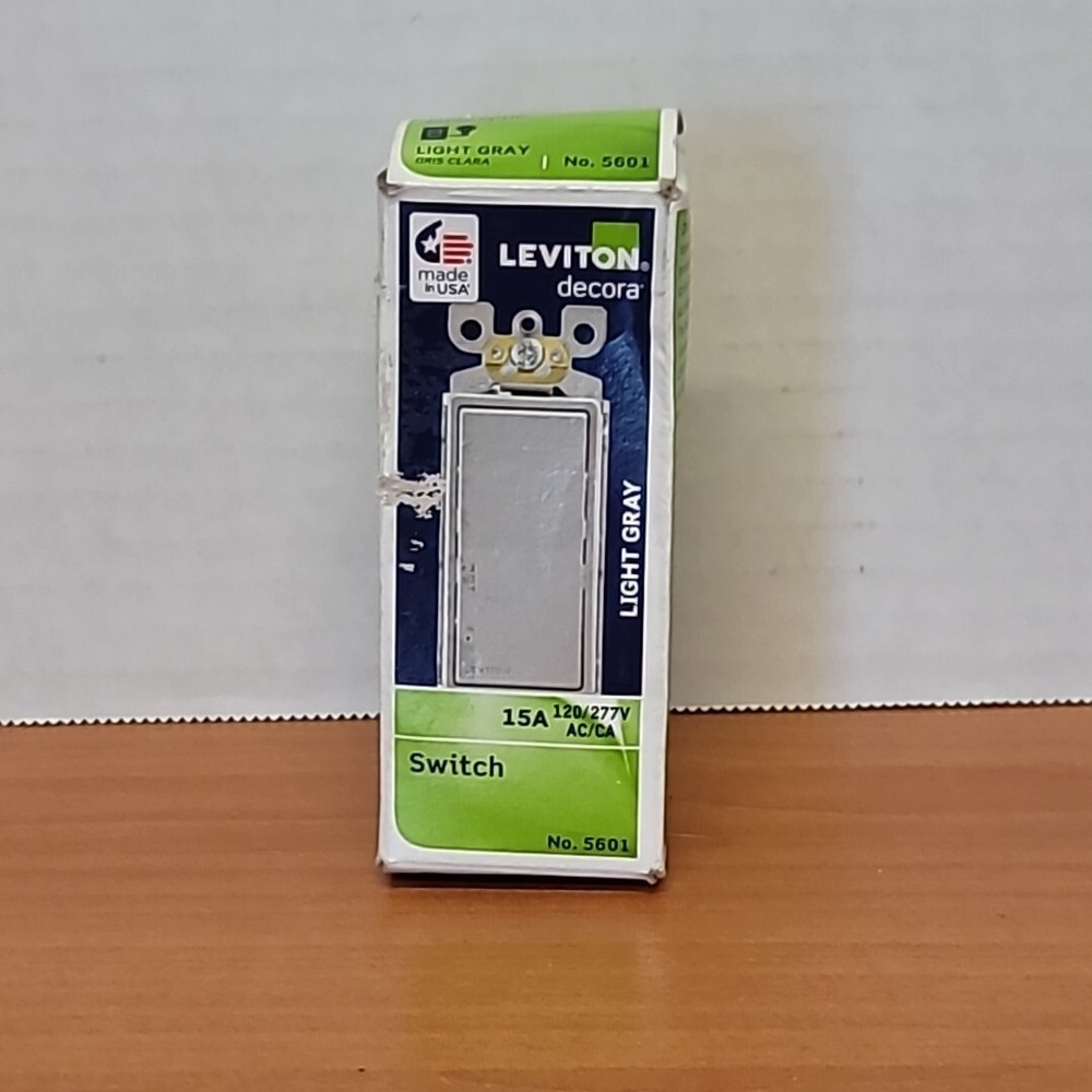 Leviton 5601 Decora Rocker Switch Single-Pole Gray