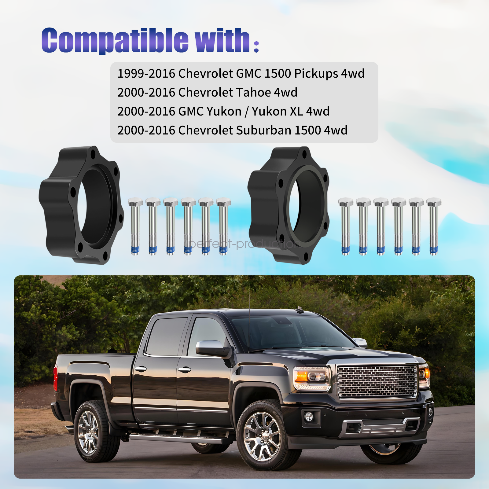 Suspension lift CV Spacers For1999-2016 Chevrolet/GMC 1500 Pickup Tahoe Suburban