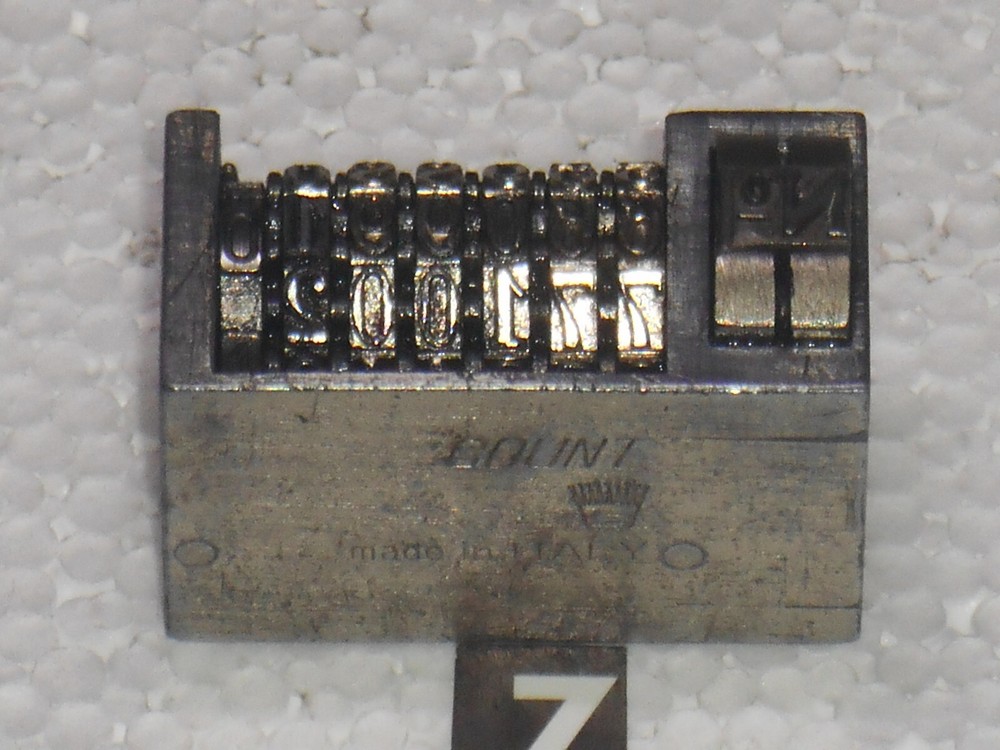 COUNT  | letterpress numbering machine | 7