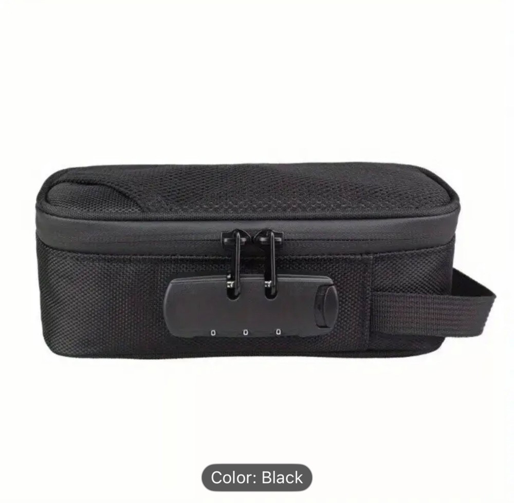 Smell Proof Stash Bag with Carbon Lining & Lock