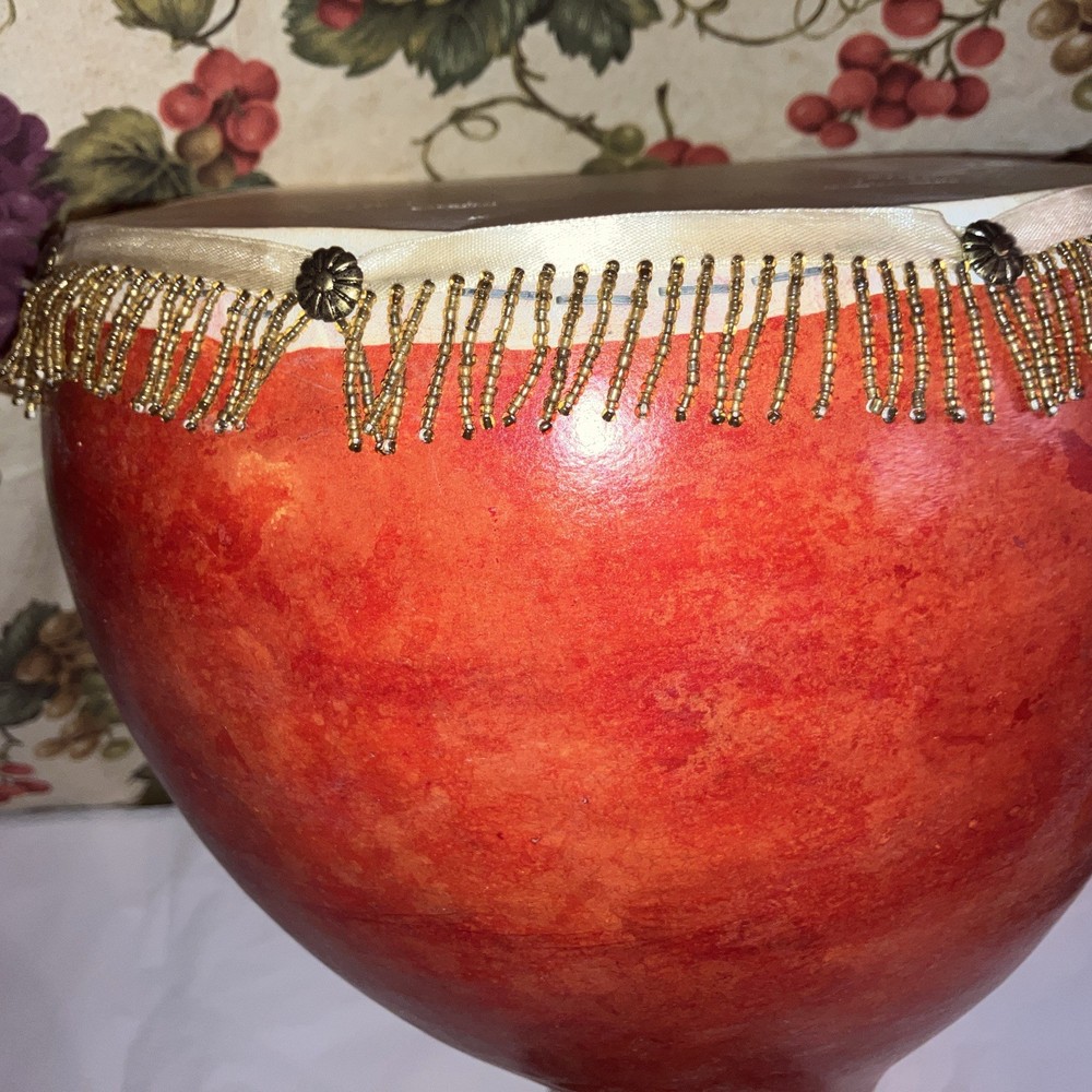DRUM Handmade Gourd Kettle Drum Hand Painted