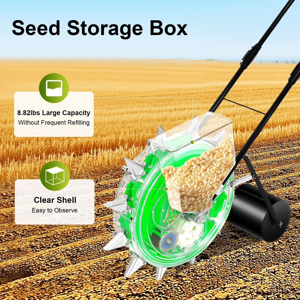 Hand-push Roller Seeder Peanut Corn Fertilizer Applicator Manual Seeding Tool