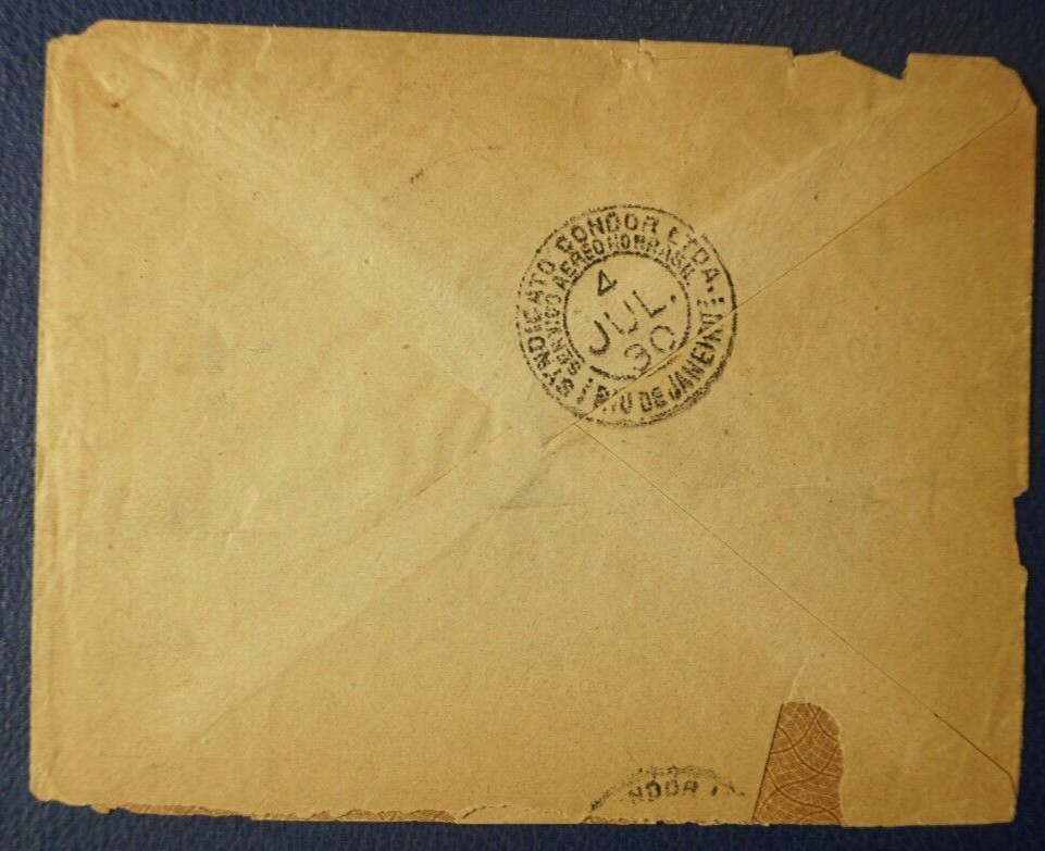 Brazil Condor 1930 Porto Alegre-Rio de Janeiro cover