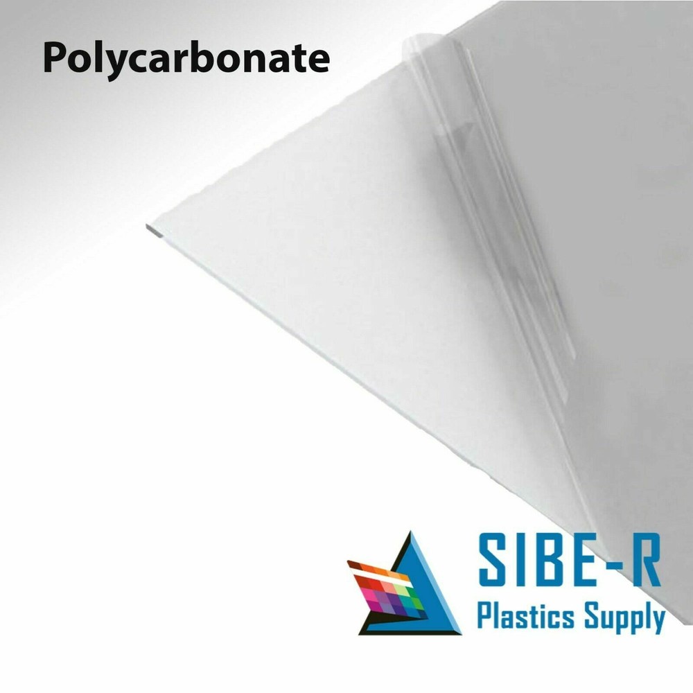 POLYCARBONATE  CLEAR PLASTIC SHEET 1/4" X 36" X 24"  *