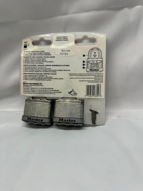 Master Lock M5XTCCSEN Magnum 2-Inch Laminated Padlock, 2-Pack